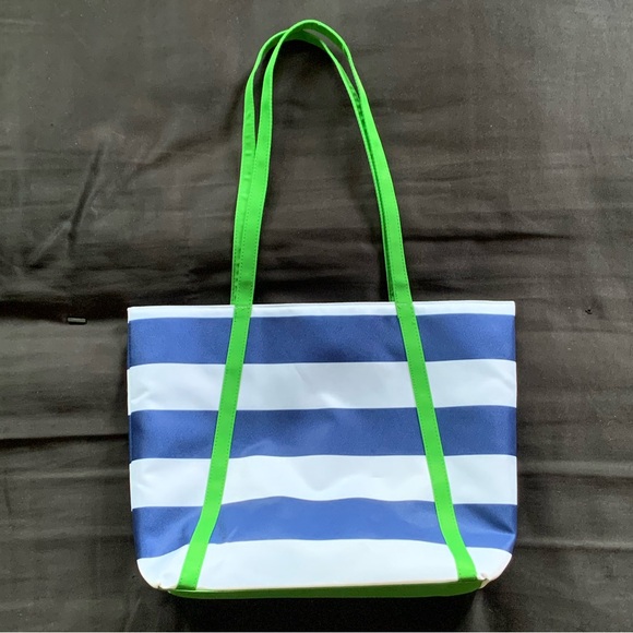Clinique X Kate Spade Navy Blue and White Striped Tote Bag - Picture 4 of 12